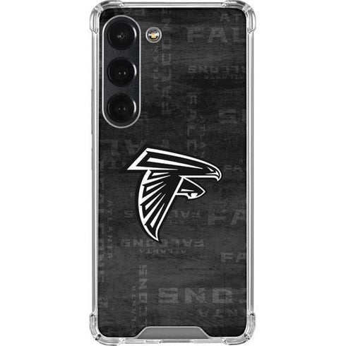 NFL Atlanta Falcons Black & White Galaxy S23 Clear Case