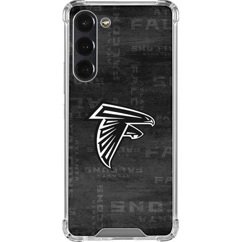 NFL Atlanta Falcons Black & White Galaxy S23 Plus Clear Case
