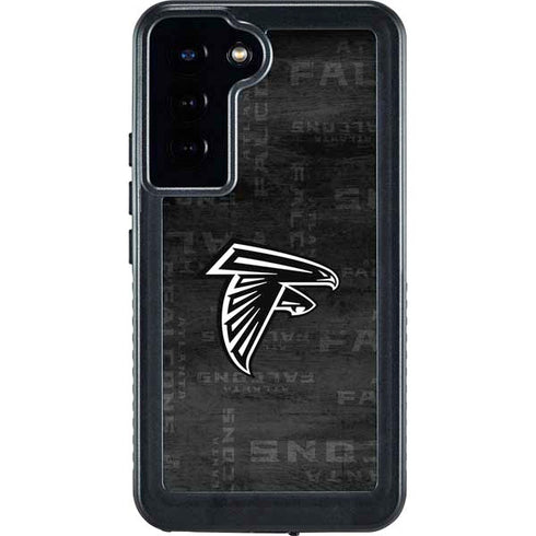 NFL Atlanta Falcons Black & White Galaxy S23 Plus Waterproof Case
