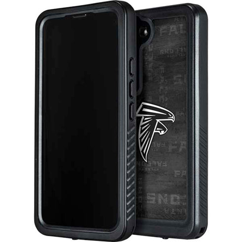 NFL Atlanta Falcons Black & White Galaxy S23 Plus Waterproof Case