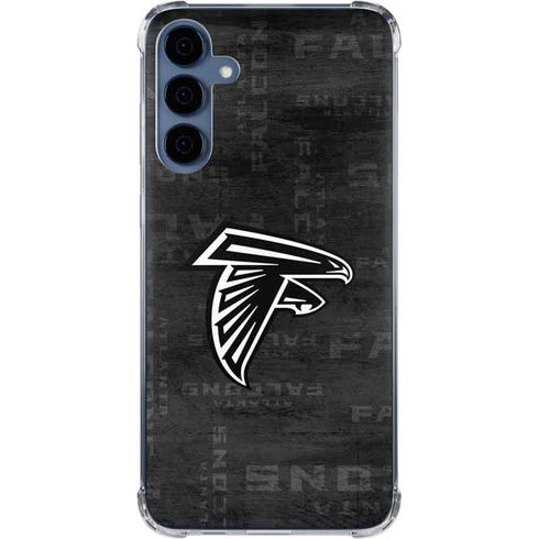 NFL Atlanta Falcons Black & White Galaxy S24 Clear Case