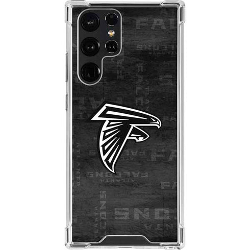 NFL Atlanta Falcons Black & White Galaxy S24 Ultra Clear Case