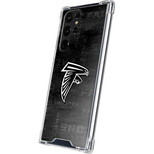 NFL Atlanta Falcons Black & White Galaxy S24 Ultra Clear Case