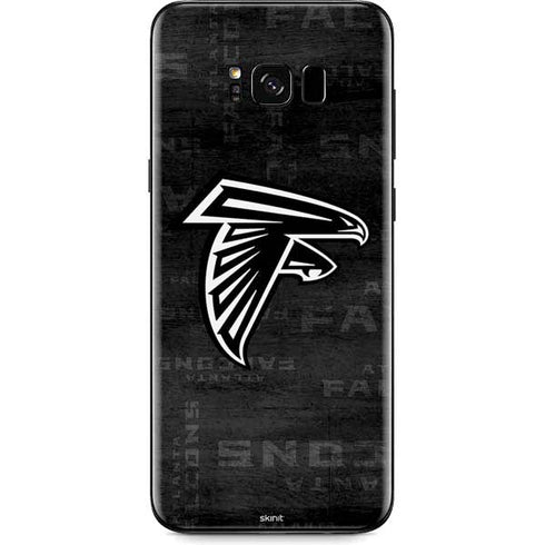 NFL Atlanta Falcons Black & White Galaxy S8 Skin