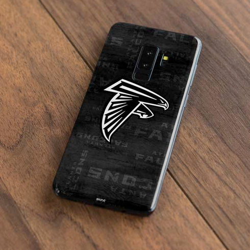 NFL Atlanta Falcons Black & White Galaxy S9 Plus Skin