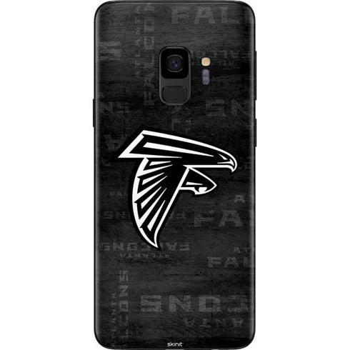 NFL Atlanta Falcons Black & White Galaxy S9 Skin