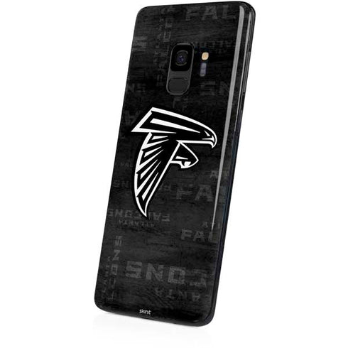 NFL Atlanta Falcons Black & White Galaxy S9 Skin