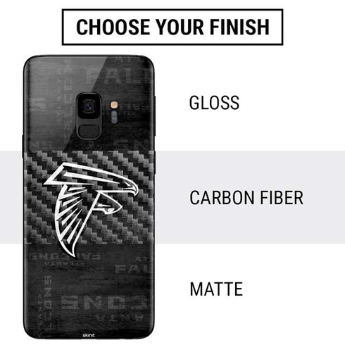 NFL Atlanta Falcons Black & White Galaxy S9 Skin