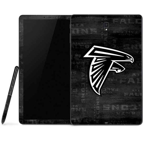 NFL Atlanta Falcons Black & White Samsung Galaxy Tab Skin
