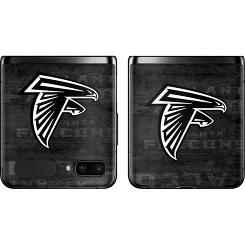 NFL Atlanta Falcons Black & White Galaxy Z Flip Skin