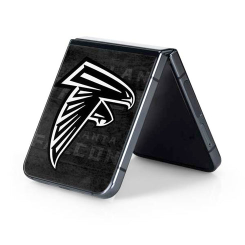 NFL Atlanta Falcons Black & White Galaxy Z Flip5 5G Skin