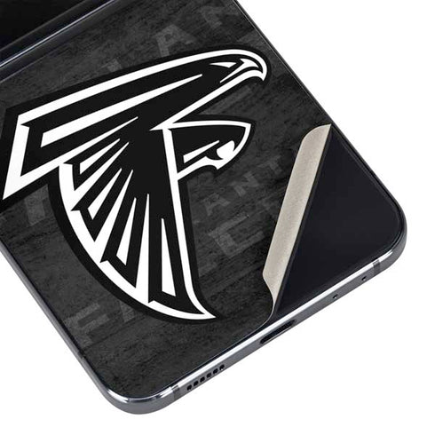 NFL Atlanta Falcons Black & White Galaxy Z Flip5 5G Skin