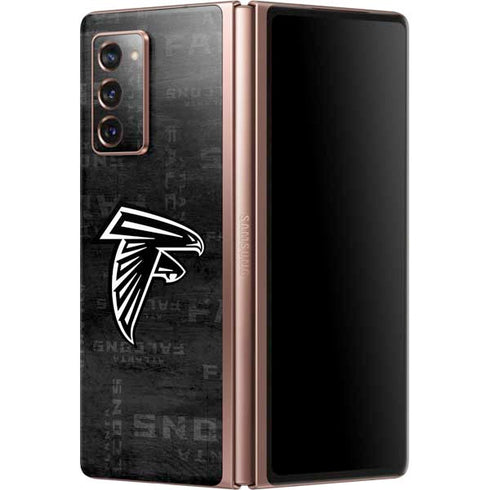 NFL Atlanta Falcons Black & White Galaxy Z Fold2 5G Skin