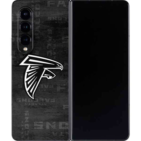 NFL Atlanta Falcons Black & White Galaxy Z Fold4 5G Skin