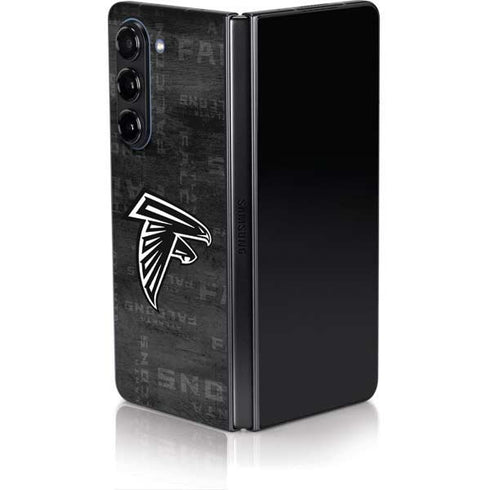 NFL Atlanta Falcons Black & White Galaxy Z Fold5 5G Skin