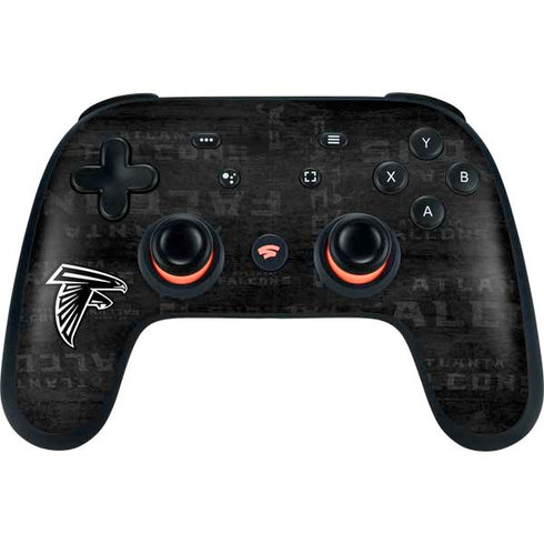 NFL Atlanta Falcons Black & White Google Stadia Controller Skin