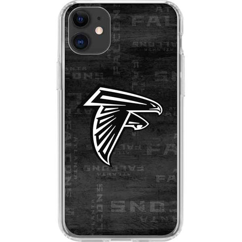 NFL Atlanta Falcons Black & White iPhone 11 Clear Case