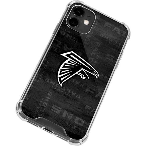 NFL Atlanta Falcons Black & White iPhone 12 Clear Case