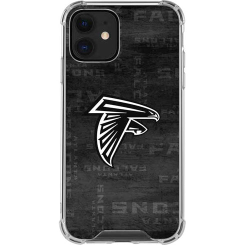 NFL Atlanta Falcons Black & White iPhone 12 Mini Clear Case