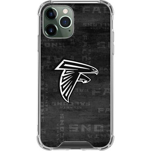 NFL Atlanta Falcons Black & White iPhone 12 Pro Clear Case
