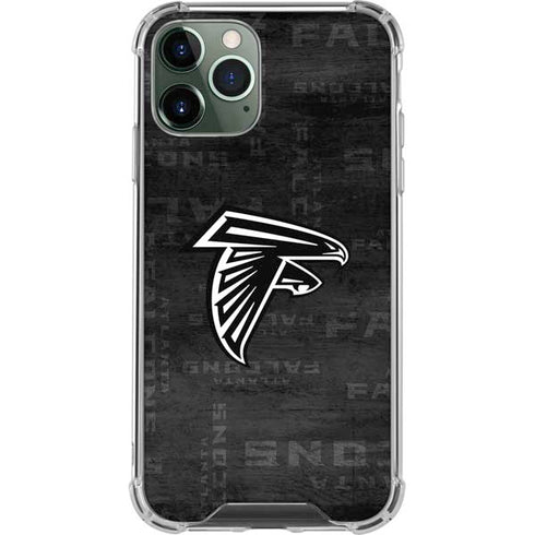 NFL Atlanta Falcons Black & White iPhone 12 Pro Max Clear Case