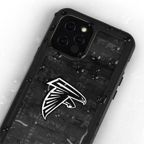 NFL Atlanta Falcons Black & White iPhone 12 Pro Waterproof Case