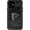 NFL Atlanta Falcons Black & White iPhone 12 Waterproof Case