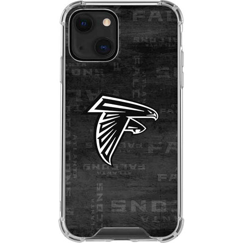 NFL Atlanta Falcons Black & White iPhone 13 Mini Clear Case