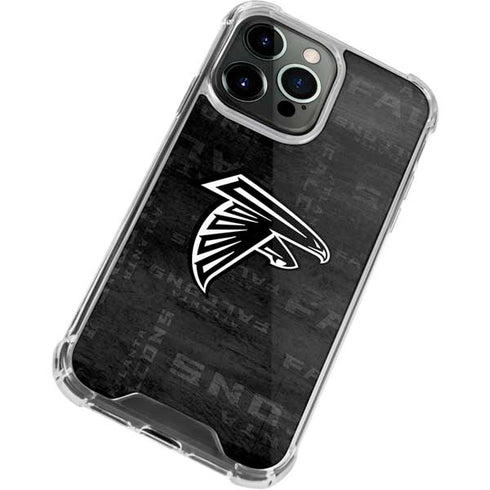 NFL Atlanta Falcons Black & White iPhone 13 Pro Max Clear Case