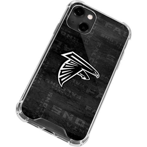 NFL Atlanta Falcons Black & White iPhone 14 Clear Case