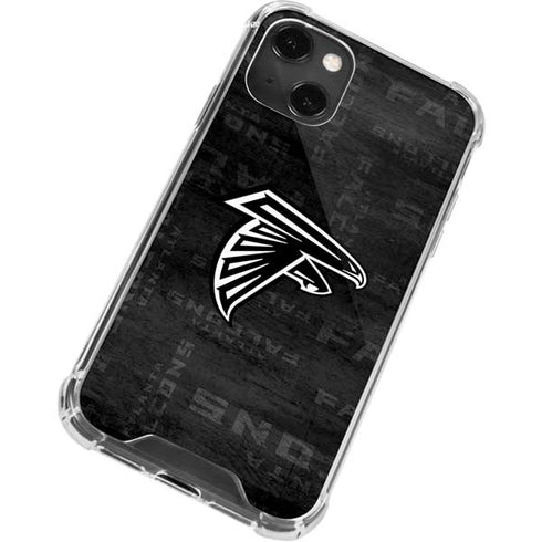 NFL Atlanta Falcons Black & White iPhone 15 Plus Clear Case