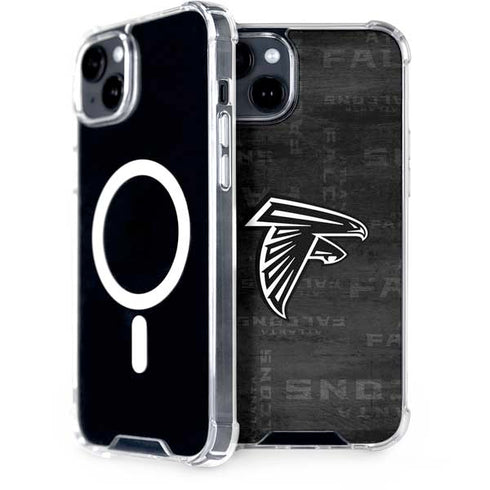 NFL Atlanta Falcons Black & White iPhone 15 Plus MagSafe Case