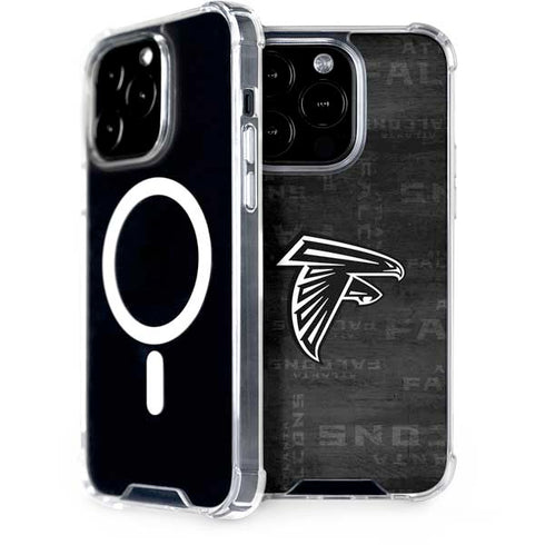 NFL Atlanta Falcons Black & White iPhone 15 Pro MagSafe Case