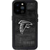 NFL Atlanta Falcons Black & White iPhone 14 Pro Max Waterproof Case