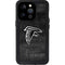 NFL Atlanta Falcons Black & White iPhone 14 Pro Waterproof Case
