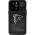 NFL Atlanta Falcons Black & White iPhone 14 Pro Waterproof Case
