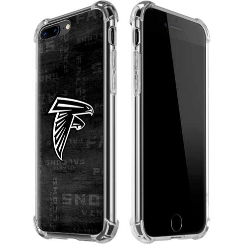 NFL Atlanta Falcons Black & White iPhone 7/8 Plus Clear Case
