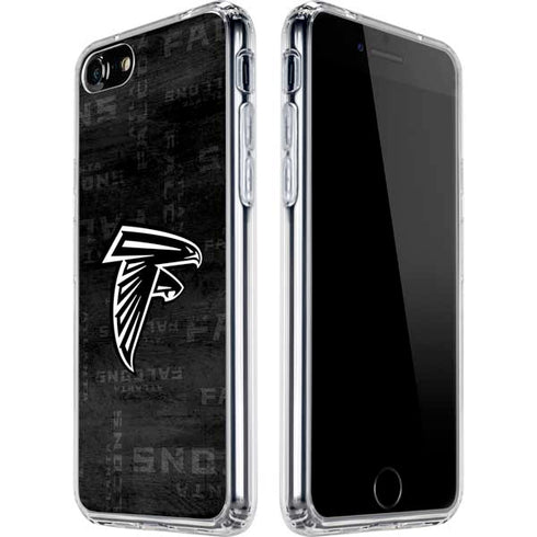NFL Atlanta Falcons Black & White iPhone SE (2nd & 3rd Gen) Clear Case