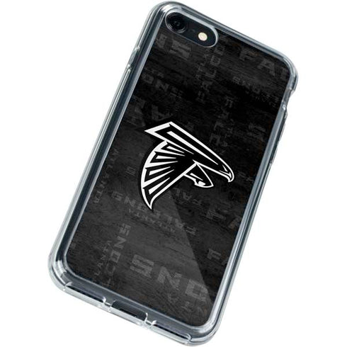 NFL Atlanta Falcons Black & White iPhone SE (2nd & 3rd Gen) Clear Case