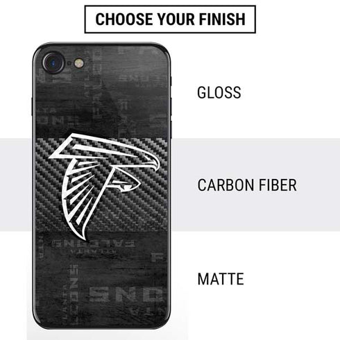 NFL Atlanta Falcons Black & White iPhone SE (2nd & 3rd Gen) Skin