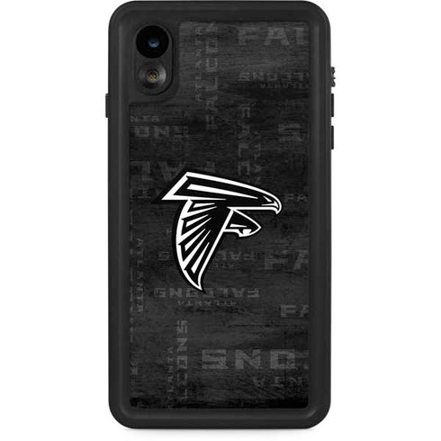 NFL Atlanta Falcons Black & White iPhone XR Waterproof Case