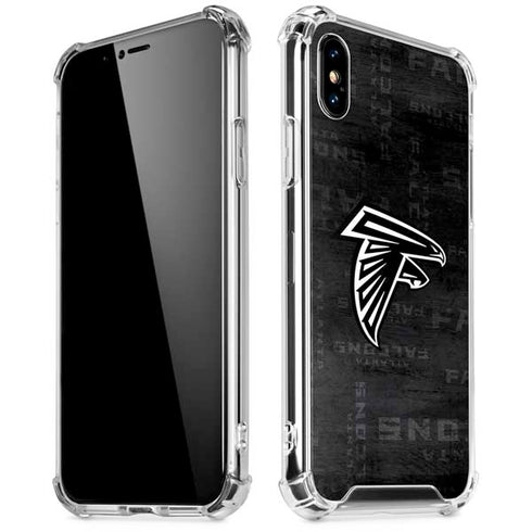 NFL Atlanta Falcons Black & White iPhone XS Max Clear Case
