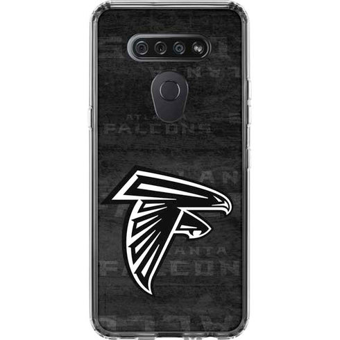 NFL Atlanta Falcons Black & White LG K51/Q51 Clear Case