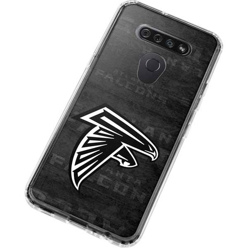 NFL Atlanta Falcons Black & White LG K51/Q51 Clear Case