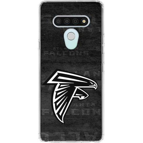 NFL Atlanta Falcons Black & White LG Stylo 6 Clear Case