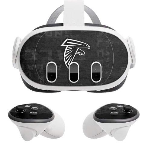 NFL Atlanta Falcons Black & White Meta Quest 3 Skin