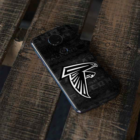 NFL Atlanta Falcons Black & White Moto E5 Plus Skin
