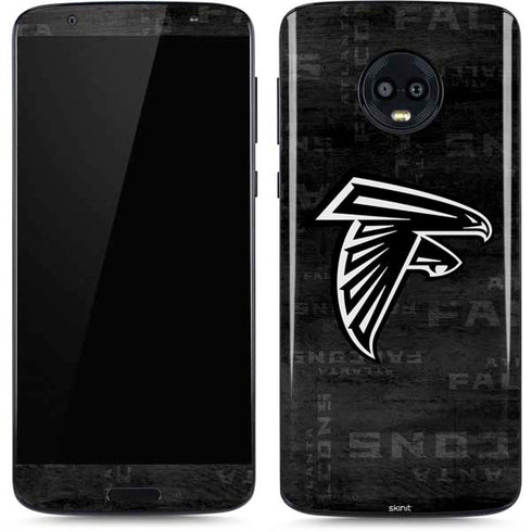 NFL Atlanta Falcons Black & White Moto G6 Skin