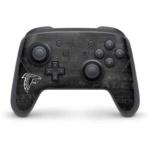 NFL Atlanta Falcons Black & White Nintendo Switch Pro Controller Skin