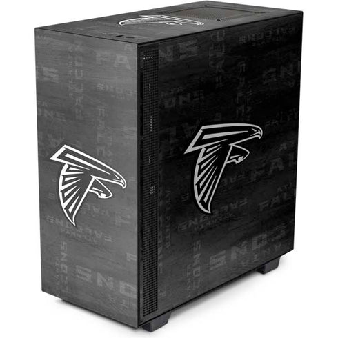 NFL Atlanta Falcons Black & White NZXT H510 Compact ATX Mid-Tower Case Skin